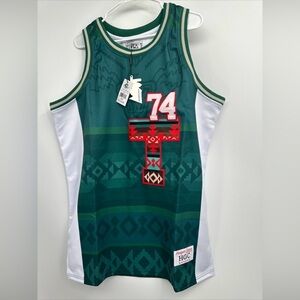 Headgear Classics TISA Tribal Basketball Jersey In Green Size 2XL NWT MSRP $110